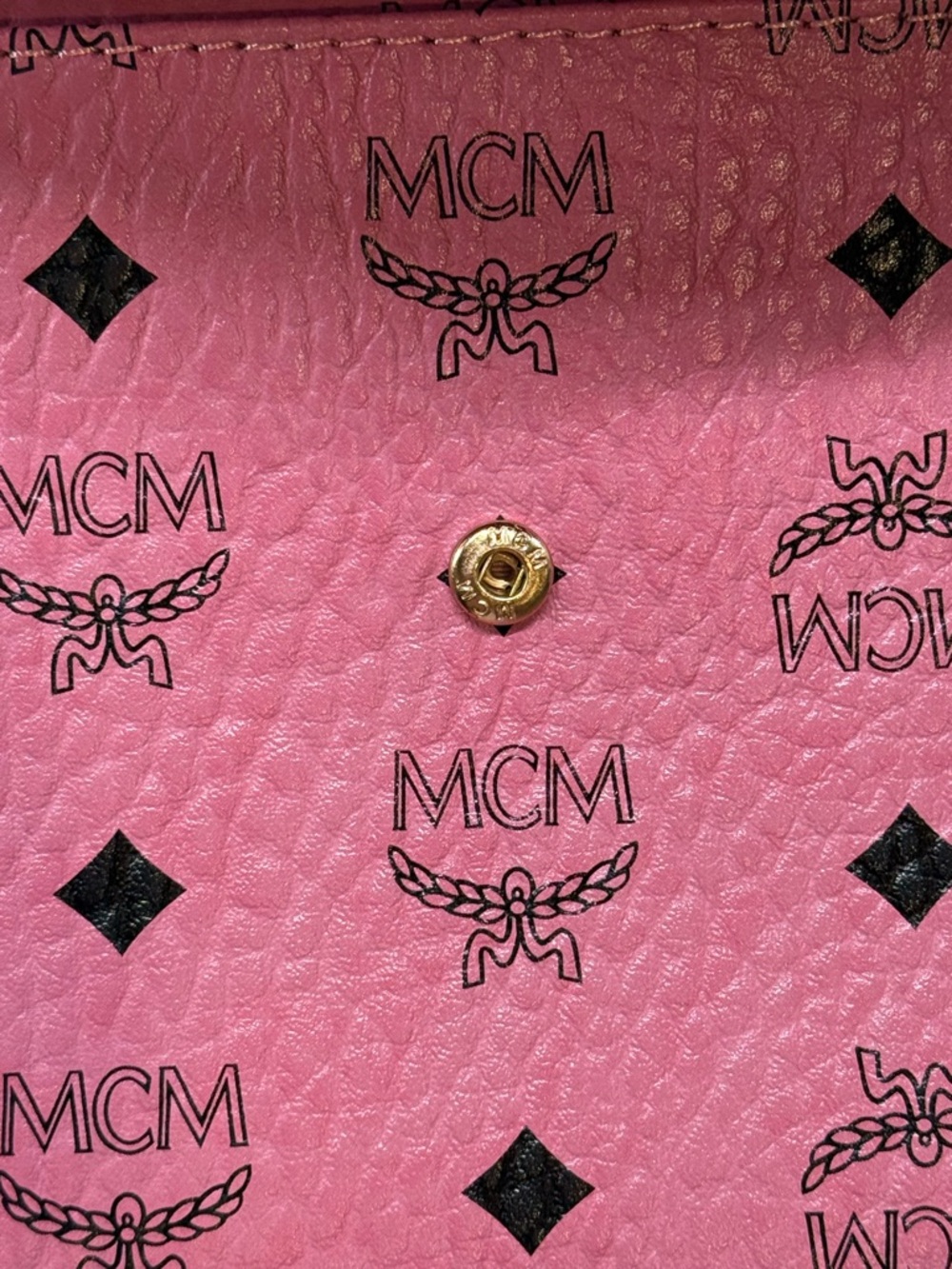 MCM Pink Visetos Envelope Clutch/Pouch - Picture 9 of 16